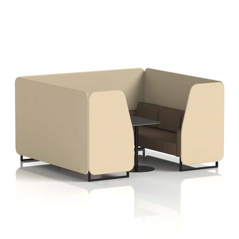 Brixworth Booth With Black Legs And Black Table In Two Tone - Image 90