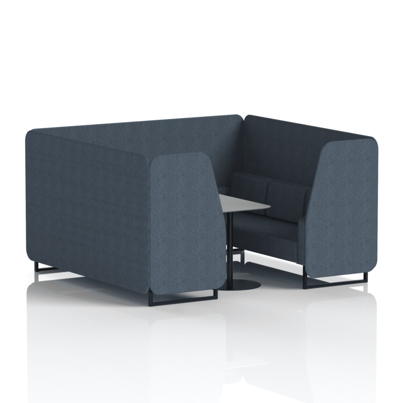 Brixworth Booth With Black Legs And Grey Table In Single Tone - Image 63
