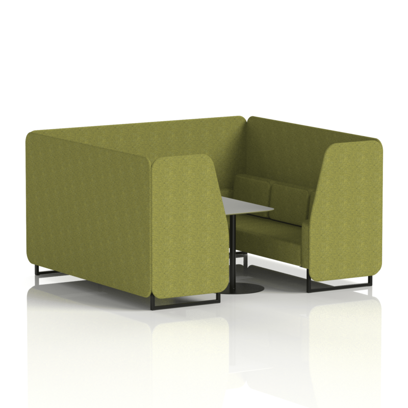 Brixworth Booth With Black Legs And Grey Table In Single Tone - Image 64