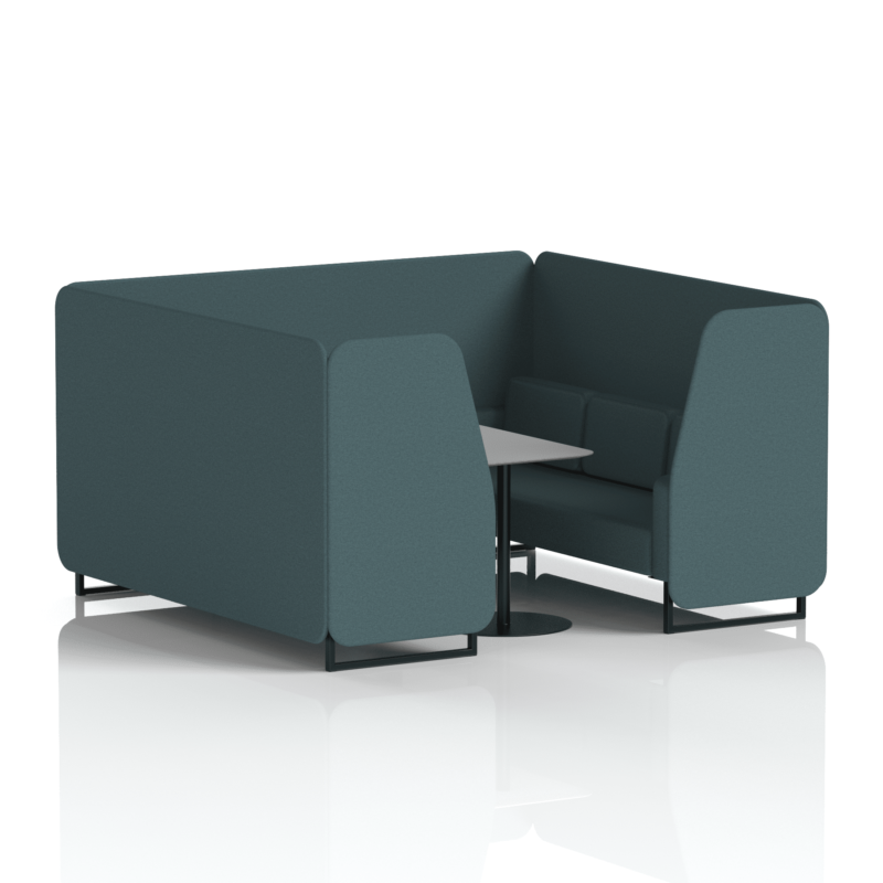 Brixworth Booth With Black Legs And Grey Table In Single Tone - Image 71
