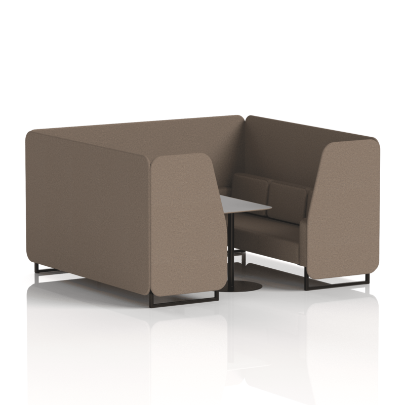 Brixworth Booth With Black Legs And Grey Table In Single Tone - Image 72