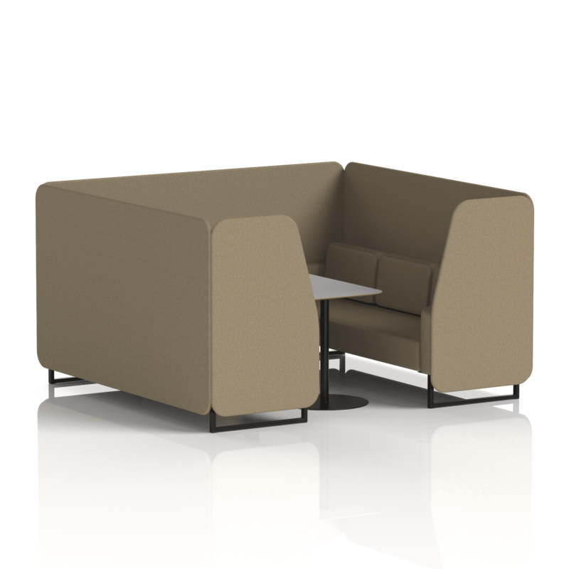 Brixworth Booth With Black Legs And Grey Table In Single Tone - Image 73