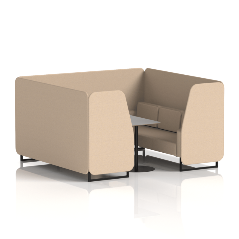 Brixworth Booth With Black Legs And Grey Table In Single Tone - Image 79