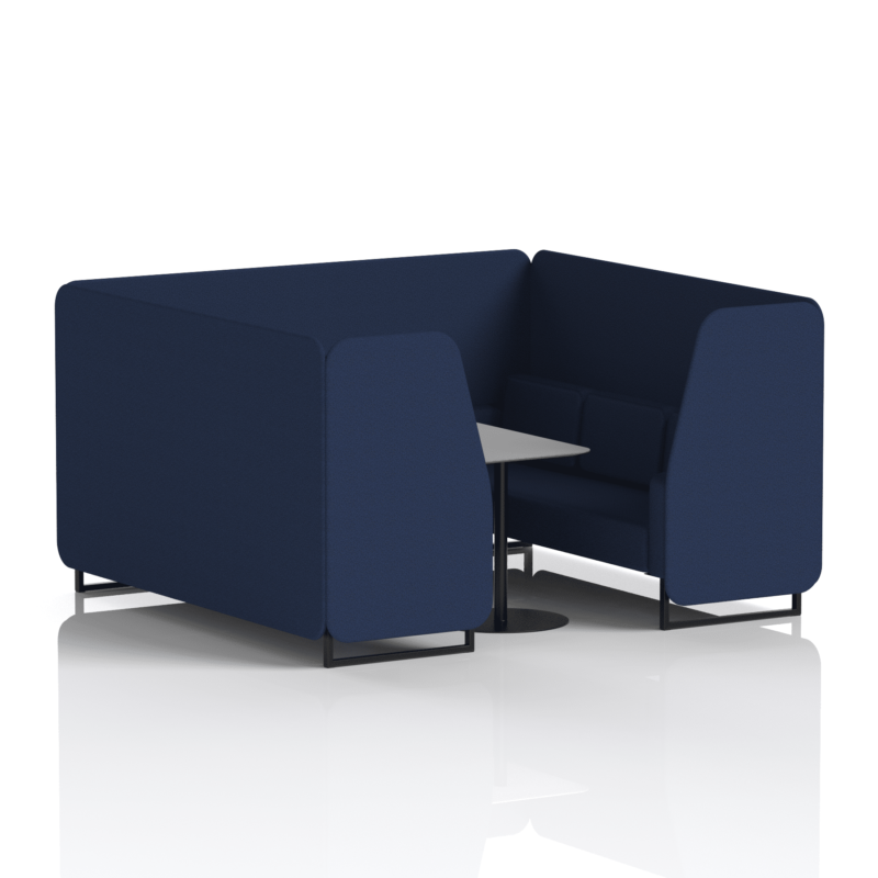 Brixworth Booth With Black Legs And Grey Table In Single Tone - Image 80