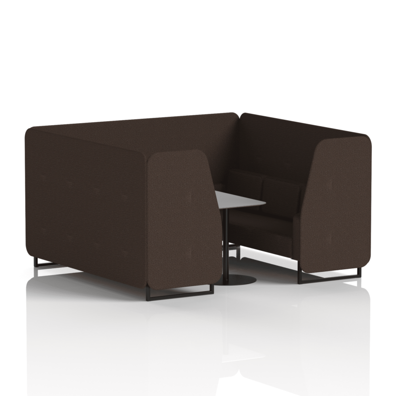 Brixworth Booth With Black Legs And Grey Table In Single Tone - Image 84