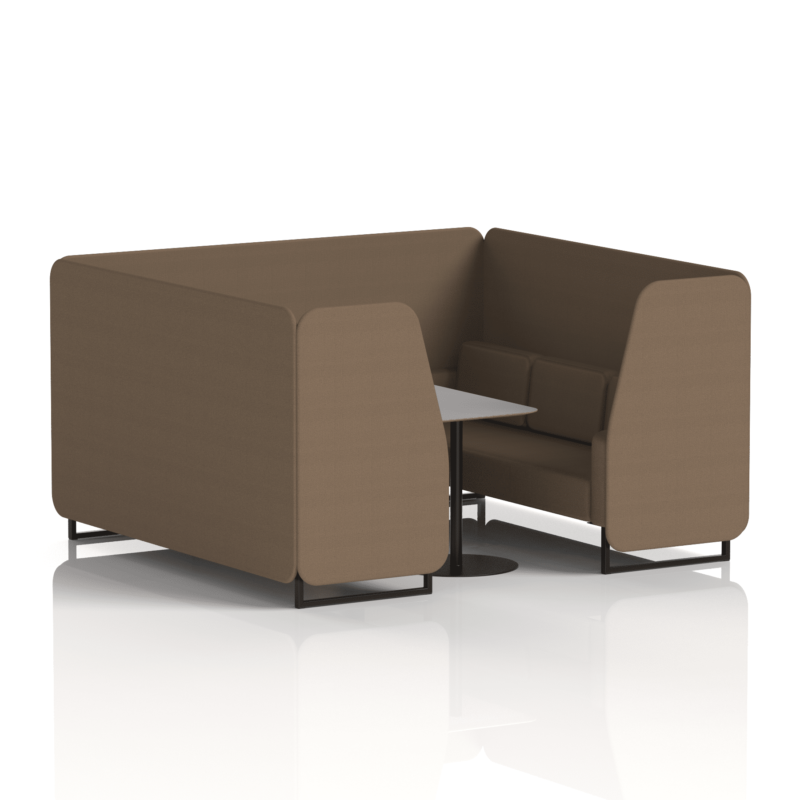 Brixworth Booth With Black Legs And Grey Table In Single Tone - Image 87