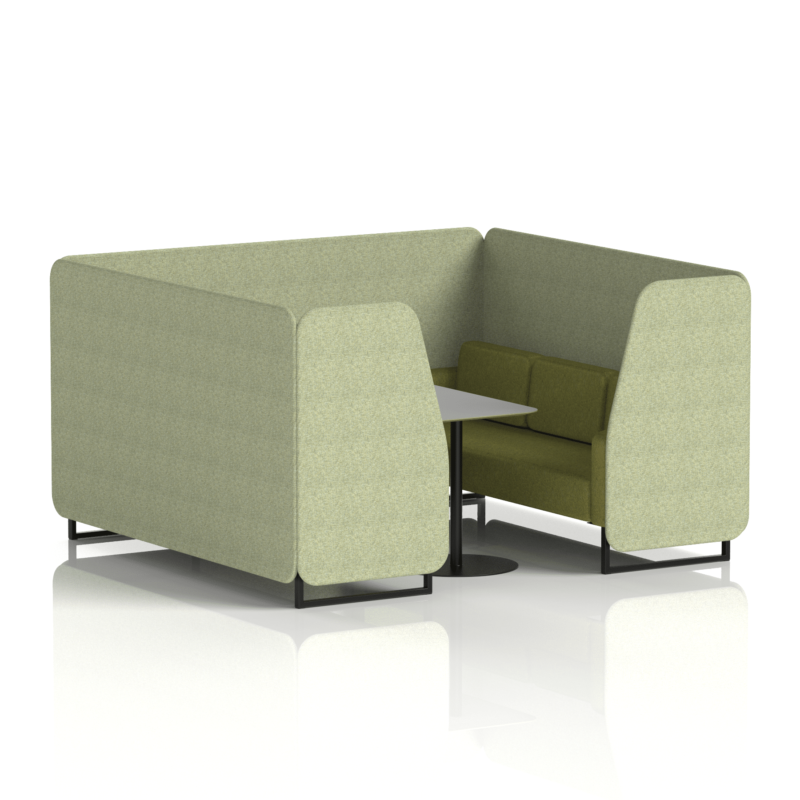 Brixworth Booth With Black Legs And Grey Table In Two Tone - Image 61