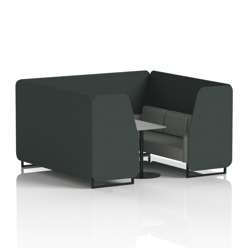 Brixworth Booth With Black Legs And Grey Table In Two Tone - Image 62