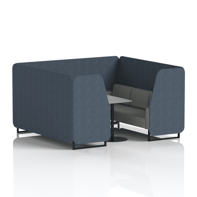 Brixworth Booth With Black Legs And Grey Table In Two Tone - Image 63