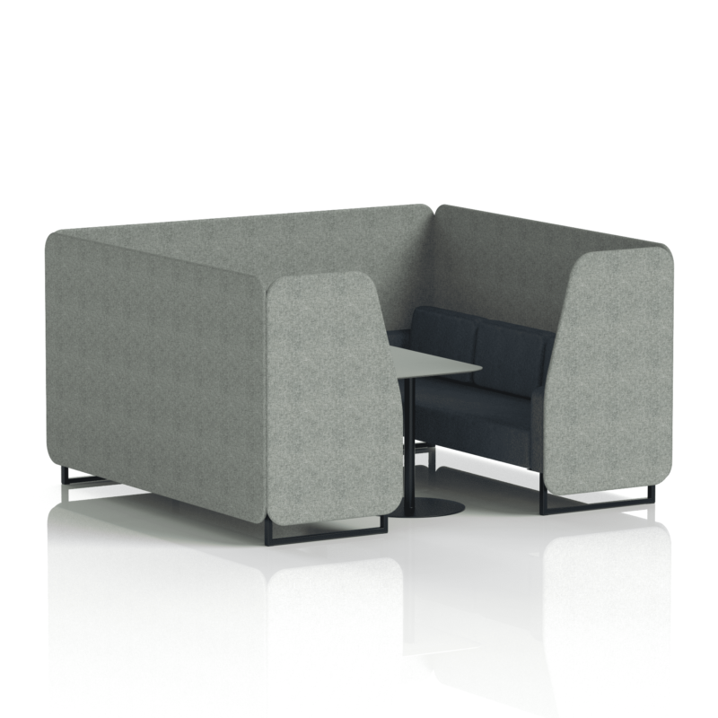 Brixworth Booth With Black Legs And Grey Table In Two Tone - Image 65