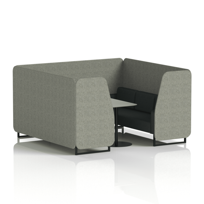Brixworth Booth With Black Legs And Grey Table In Two Tone - Image 66