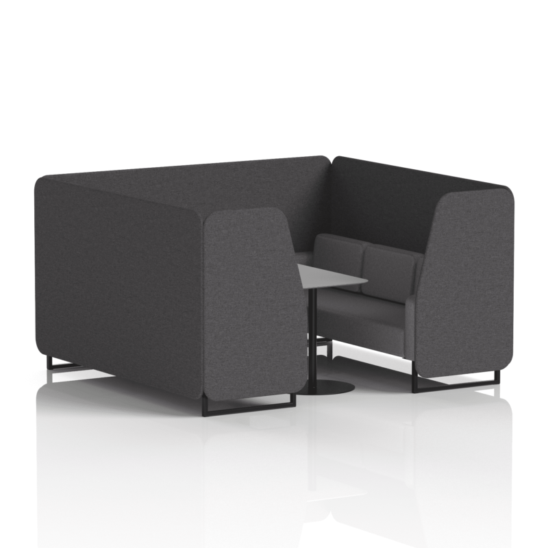 Brixworth Booth With Black Legs And Grey Table In Two Tone - Image 67