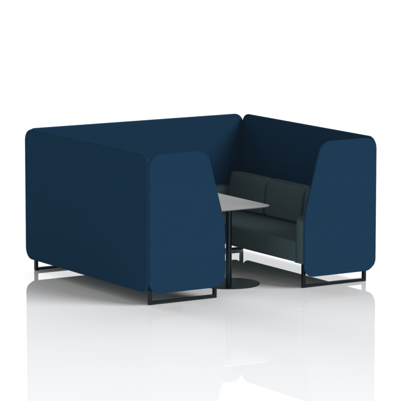 Brixworth Booth With Black Legs And Grey Table In Two Tone - Image 68