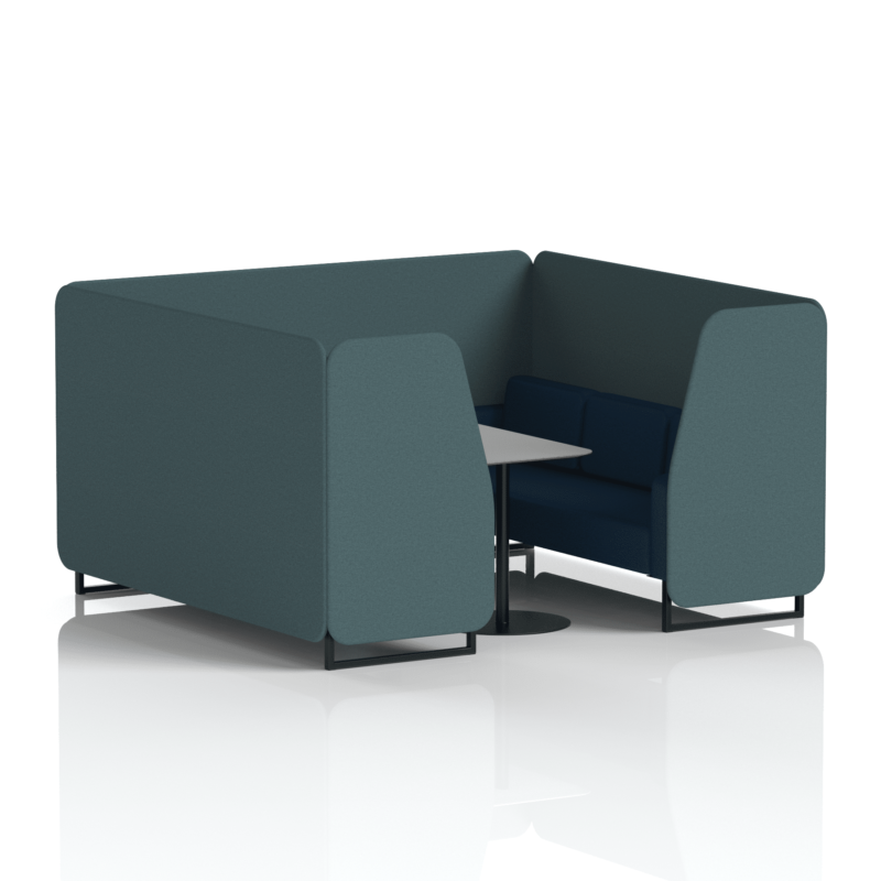 Brixworth Booth With Black Legs And Grey Table In Two Tone - Image 71