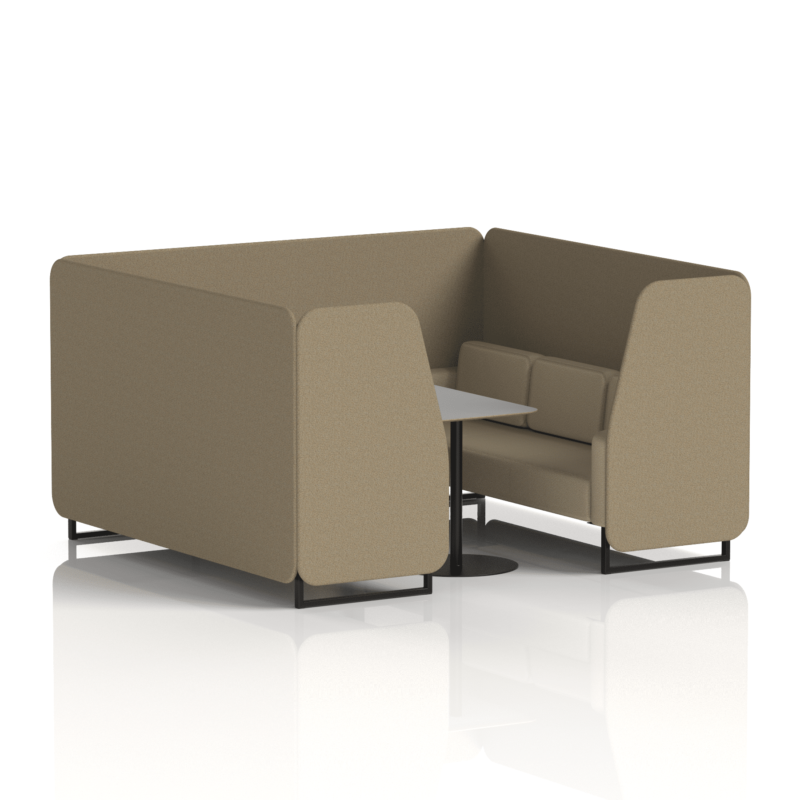 Brixworth Booth With Black Legs And Grey Table In Two Tone - Image 73