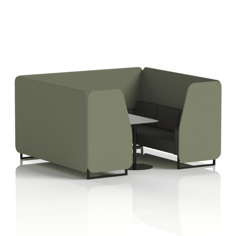Brixworth Booth With Black Legs And Grey Table In Two Tone - Image 74