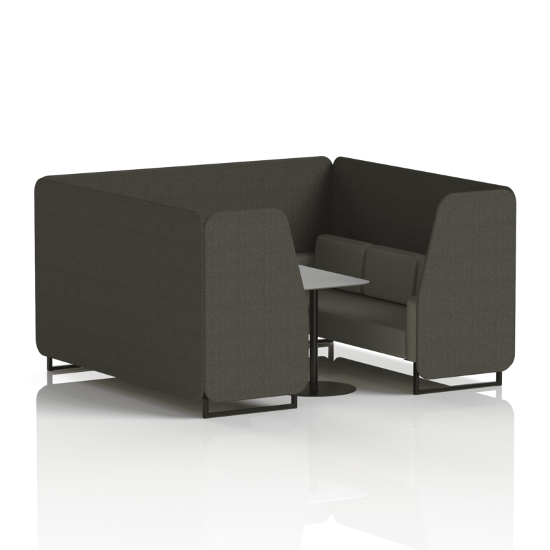 Brixworth Booth With Black Legs And Grey Table In Two Tone - Image 76