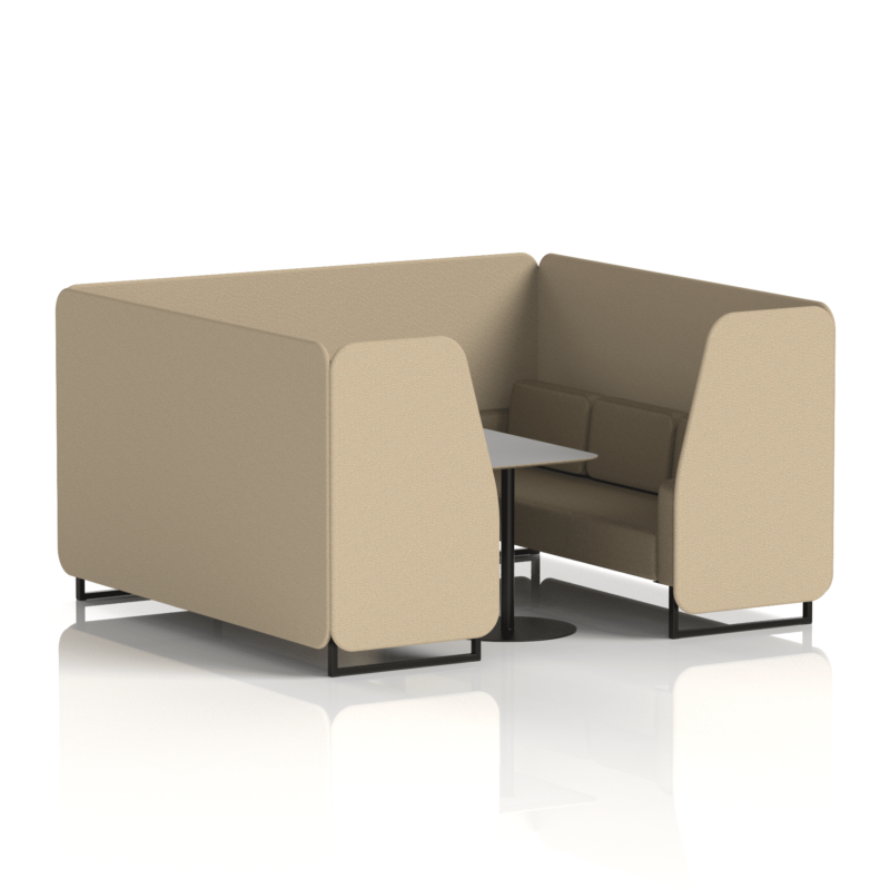 Brixworth Booth With Black Legs And Grey Table In Two Tone - Image 77