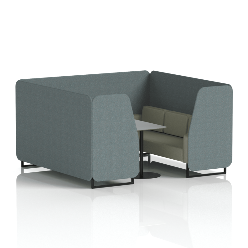 Brixworth Booth With Black Legs And Grey Table In Two Tone - Image 78