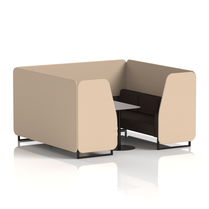 Brixworth Booth With Black Legs And Grey Table In Two Tone - Image 79