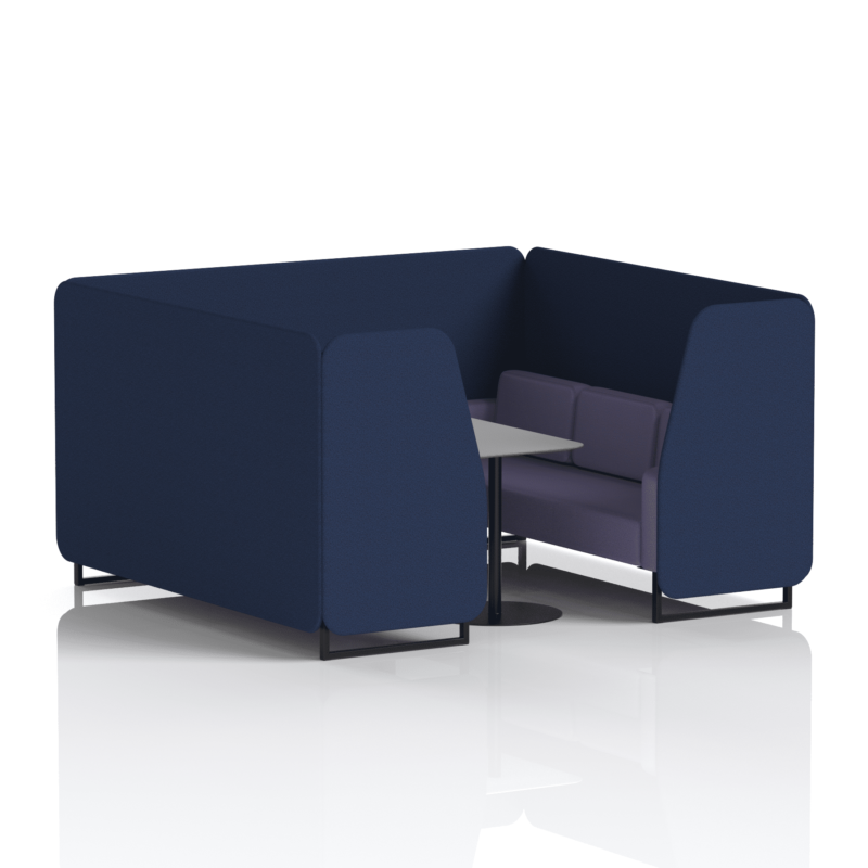 Brixworth Booth With Black Legs And Grey Table In Two Tone - Image 80