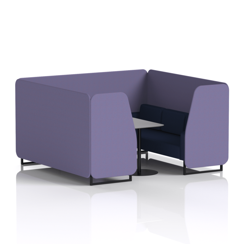 Brixworth Booth With Black Legs And Grey Table In Two Tone - Image 82