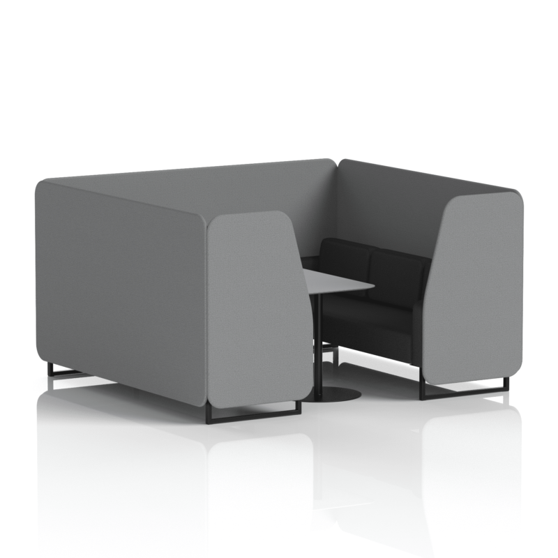Brixworth Booth With Black Legs And Grey Table In Two Tone - Image 83