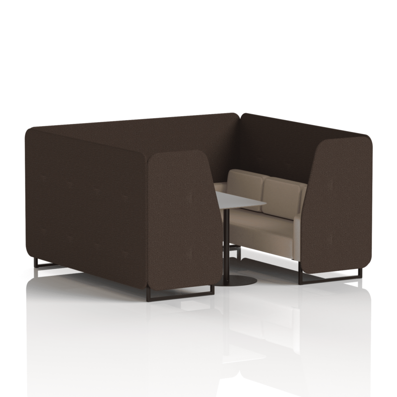 Brixworth Booth With Black Legs And Grey Table In Two Tone - Image 84