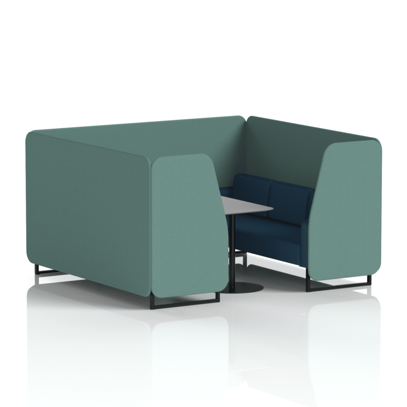 Brixworth Booth With Black Legs And Grey Table In Two Tone - Image 85