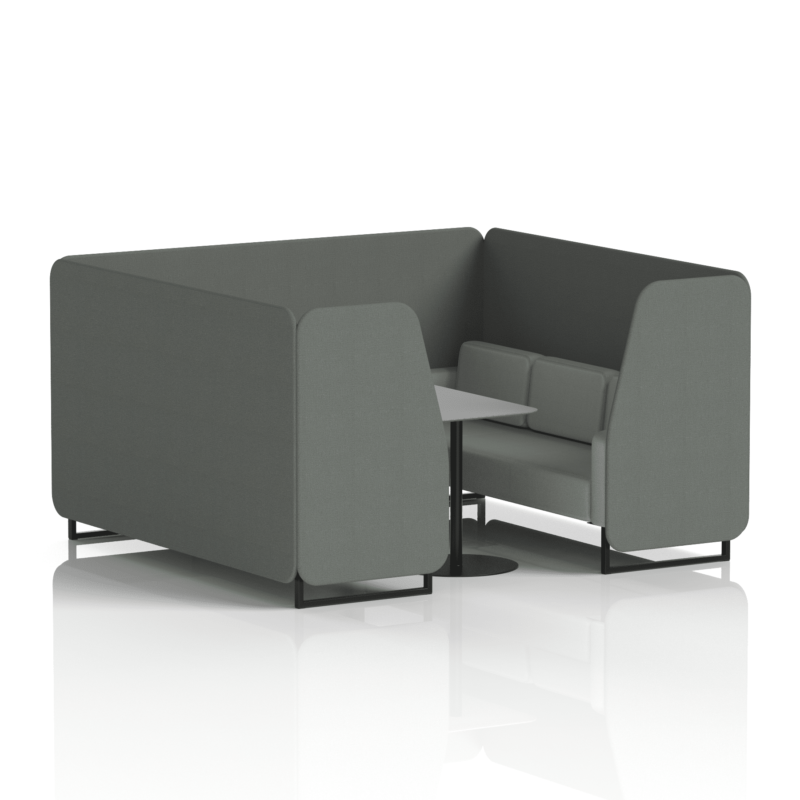Brixworth Booth With Black Legs And Grey Table In Two Tone - Image 86