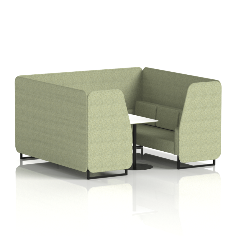 Brixworth Booth With Black Legs And White Table In Single Tone - Image 61
