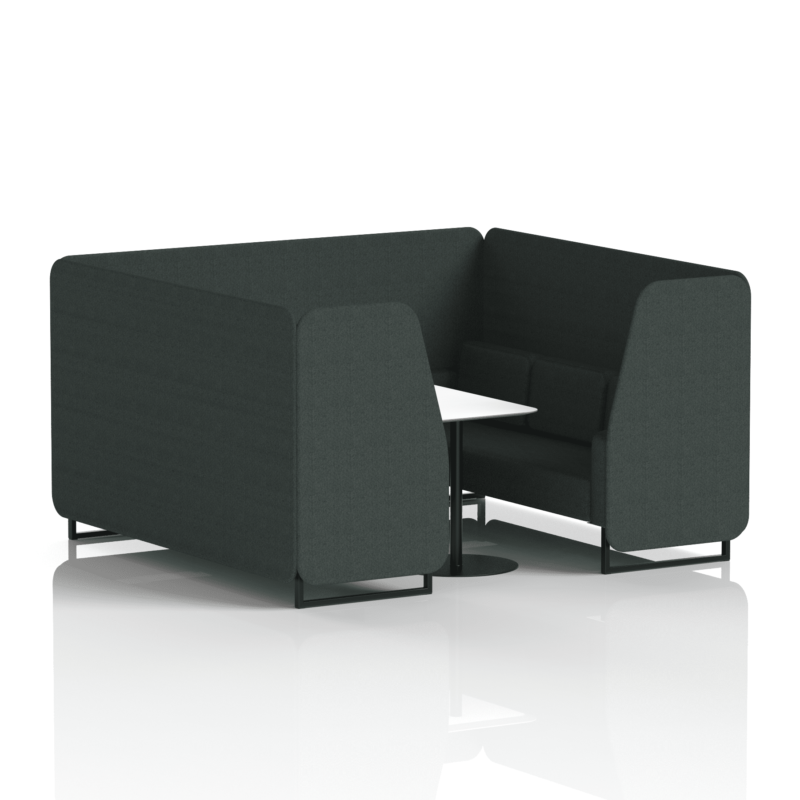 Brixworth Booth With Black Legs And White Table In Single Tone - Image 62