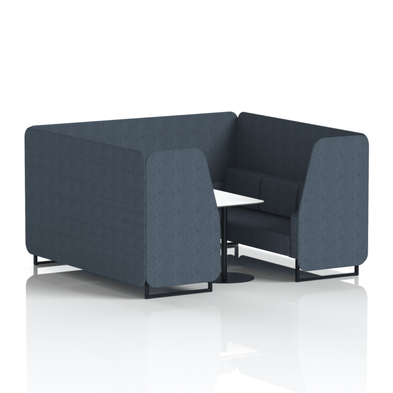 Brixworth Booth With Black Legs And White Table In Single Tone - Image 63