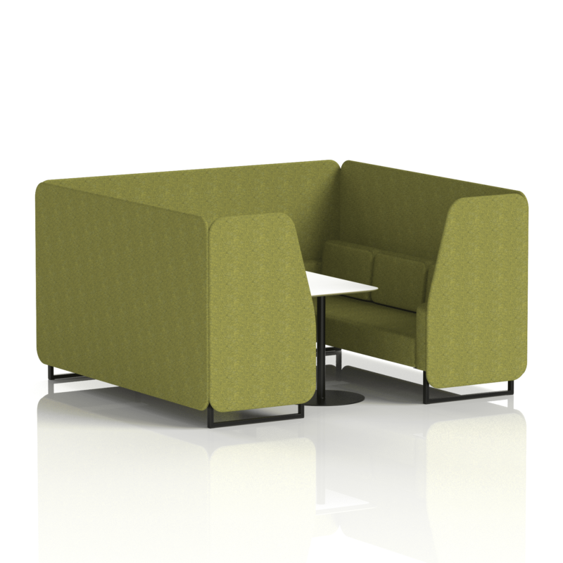 Brixworth Booth With Black Legs And White Table In Single Tone - Image 64
