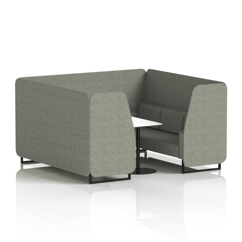 Brixworth Booth With Black Legs And White Table In Single Tone - Image 66