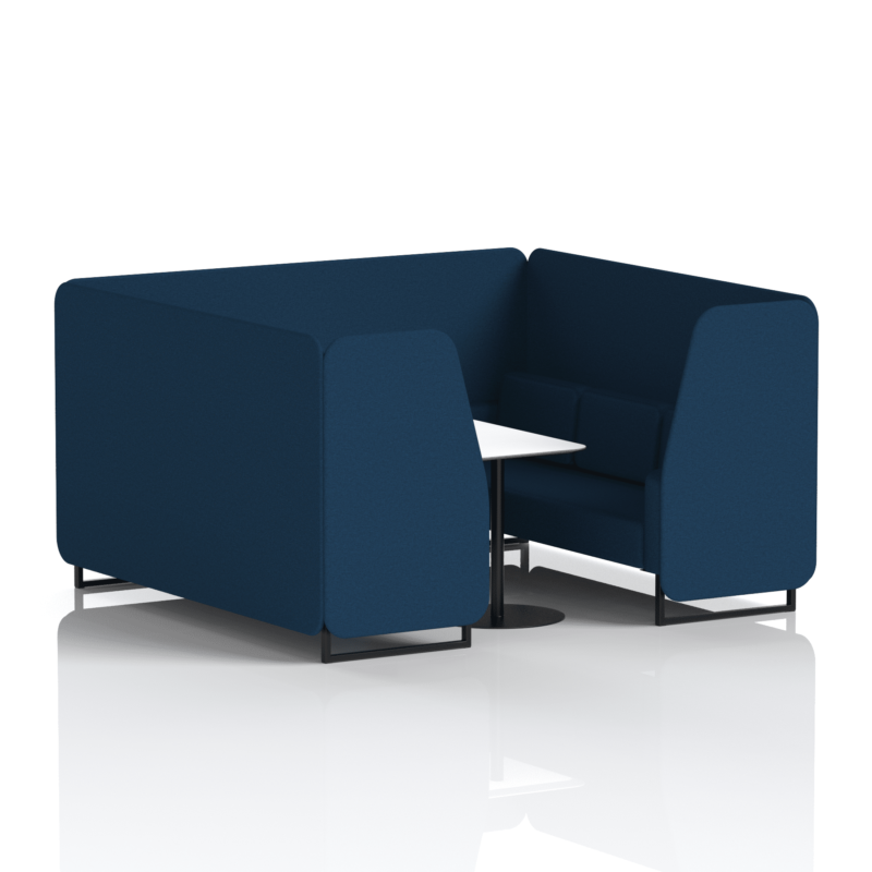 Brixworth Booth With Black Legs And White Table In Single Tone - Image 68
