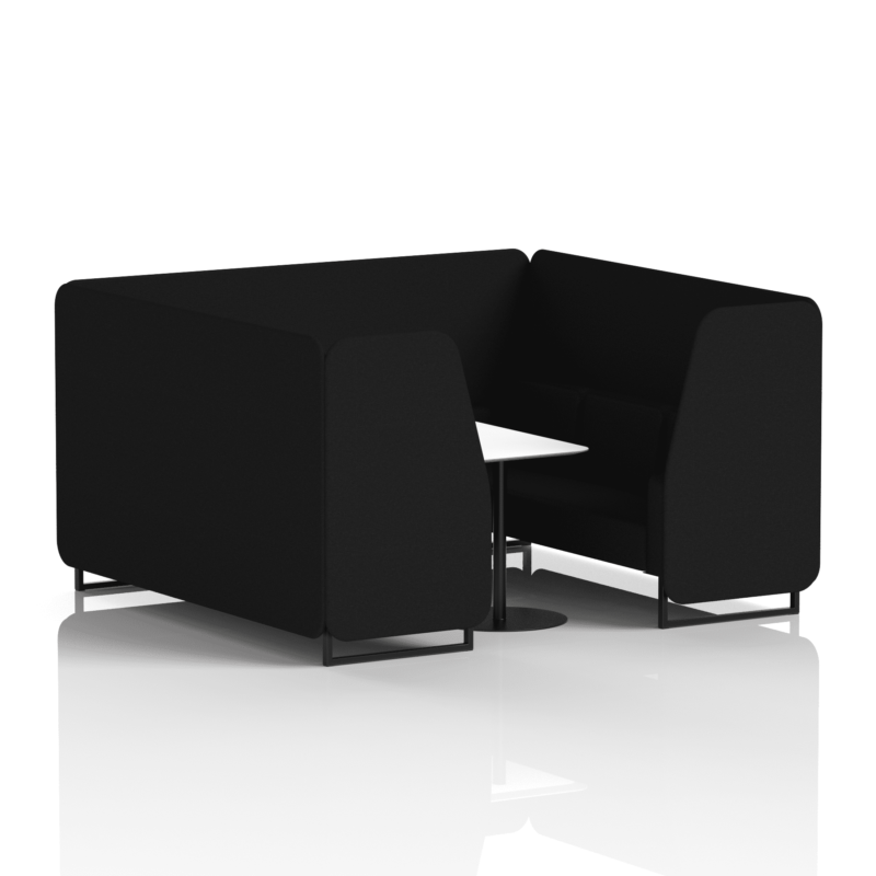 Brixworth Booth With Black Legs And White Table In Single Tone - Image 69