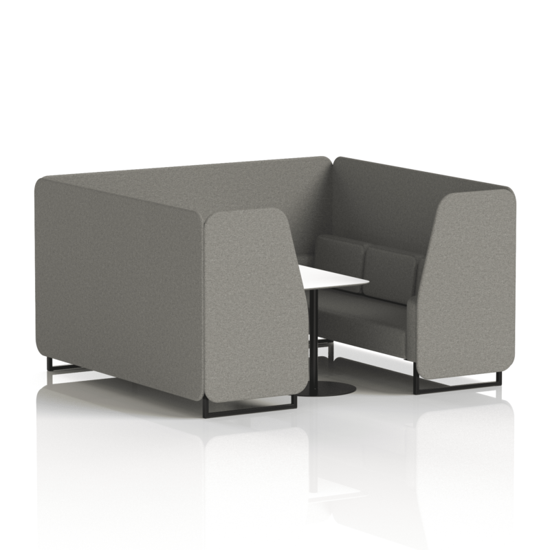 Brixworth Booth With Black Legs And White Table In Single Tone - Image 70
