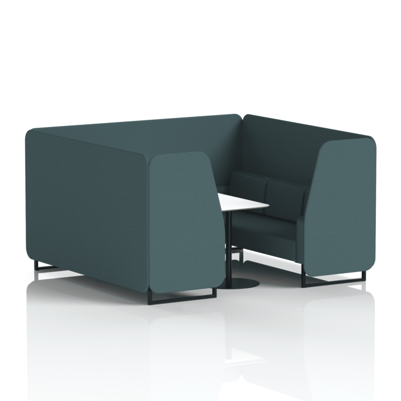 Brixworth Booth With Black Legs And White Table In Single Tone - Image 71