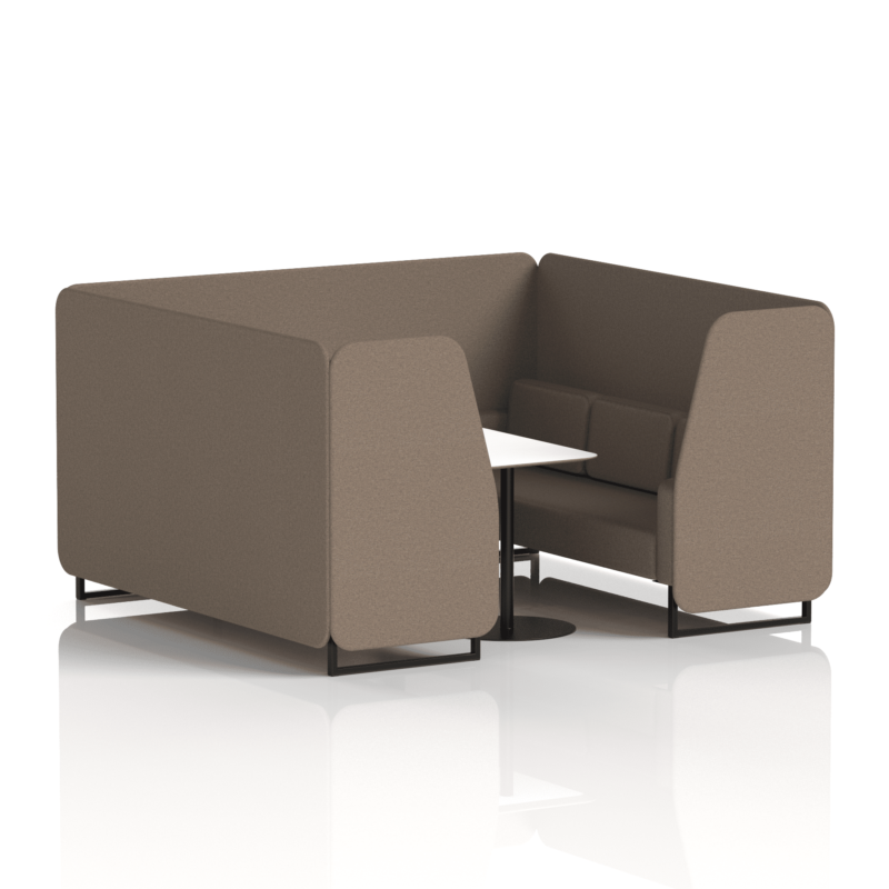 Brixworth Booth With Black Legs And White Table In Single Tone - Image 72