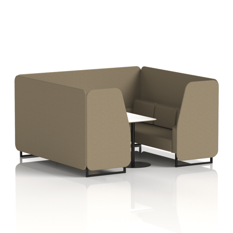 Brixworth Booth With Black Legs And White Table In Single Tone - Image 73
