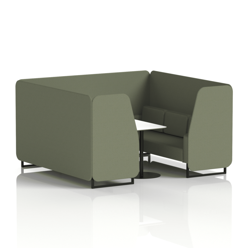 Brixworth Booth With Black Legs And White Table In Single Tone - Image 74