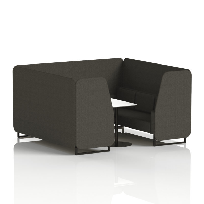 Brixworth Booth With Black Legs And White Table In Single Tone - Image 76