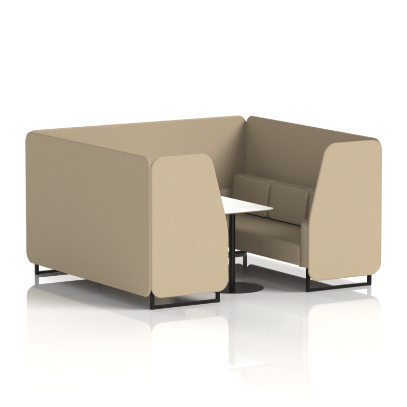 Brixworth Booth With Black Legs And White Table In Single Tone - Image 77
