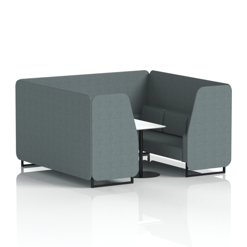 Brixworth Booth With Black Legs And White Table In Single Tone - Image 78