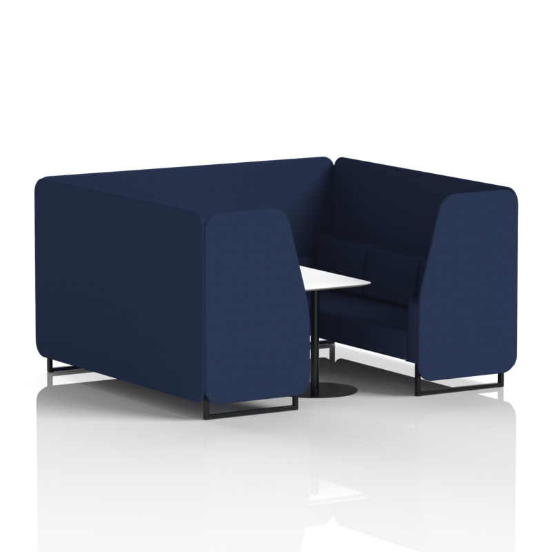 Brixworth Booth With Black Legs And White Table In Single Tone - Image 80