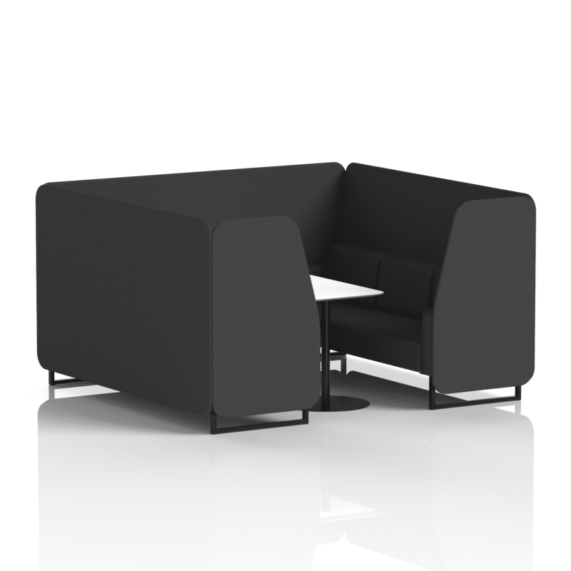 Brixworth Booth With Black Legs And White Table In Single Tone - Image 81