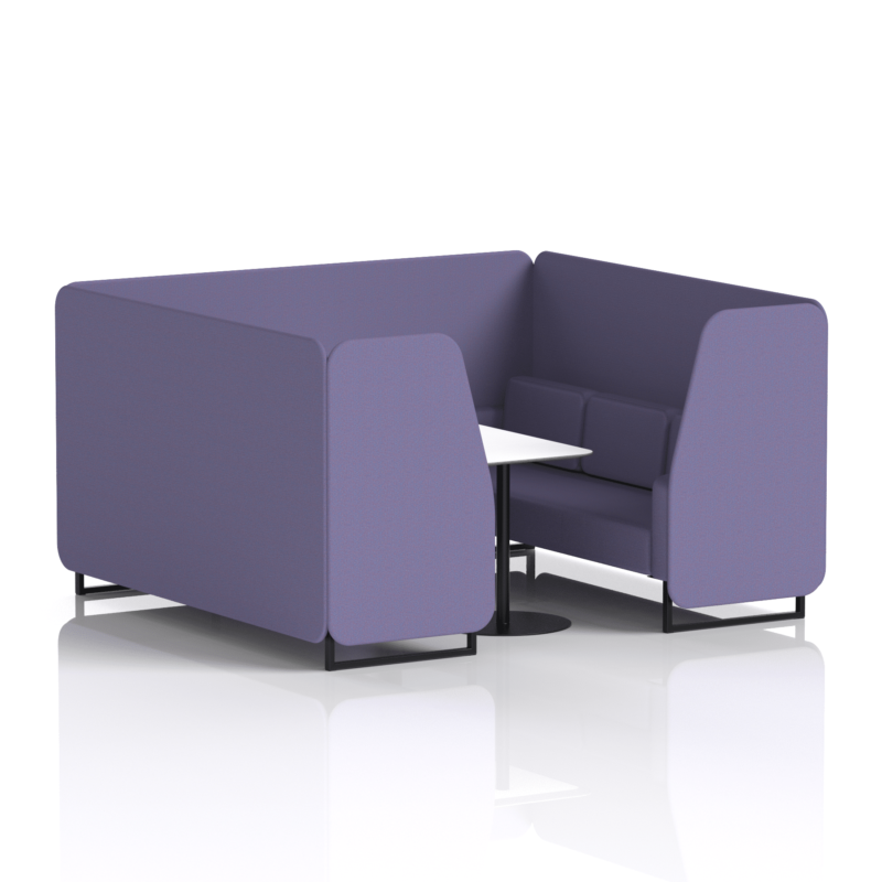 Brixworth Booth With Black Legs And White Table In Single Tone - Image 82