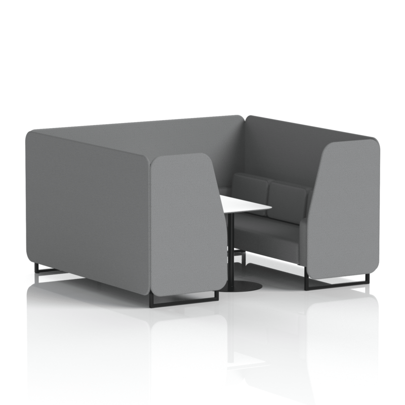 Brixworth Booth With Black Legs And White Table In Single Tone - Image 83