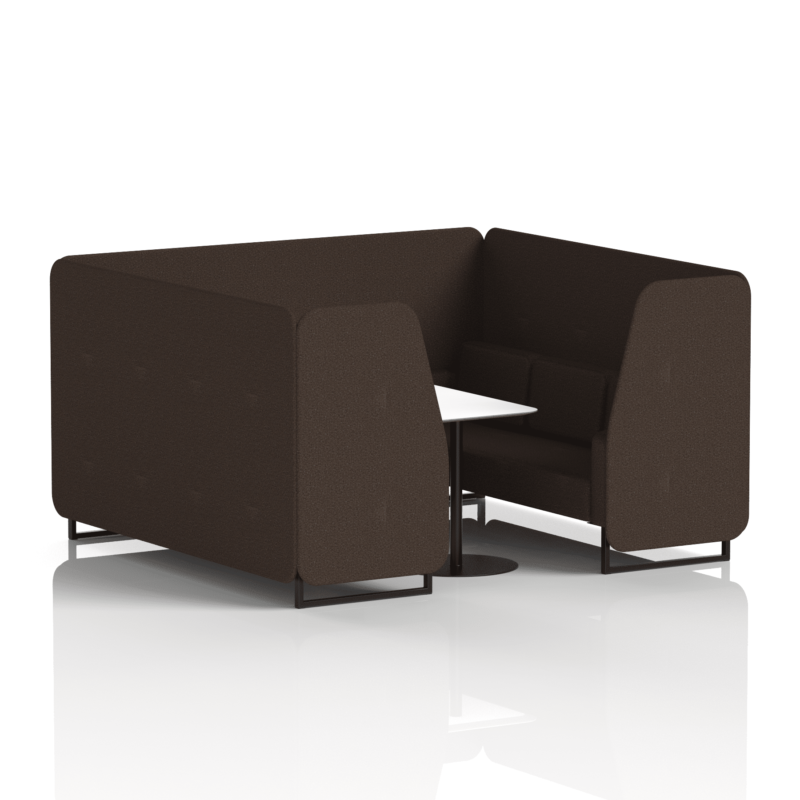 Brixworth Booth With Black Legs And White Table In Single Tone - Image 84